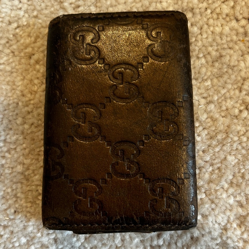 Gucci Dark brown Leather 6 Key Case - Picture 4 of 5
